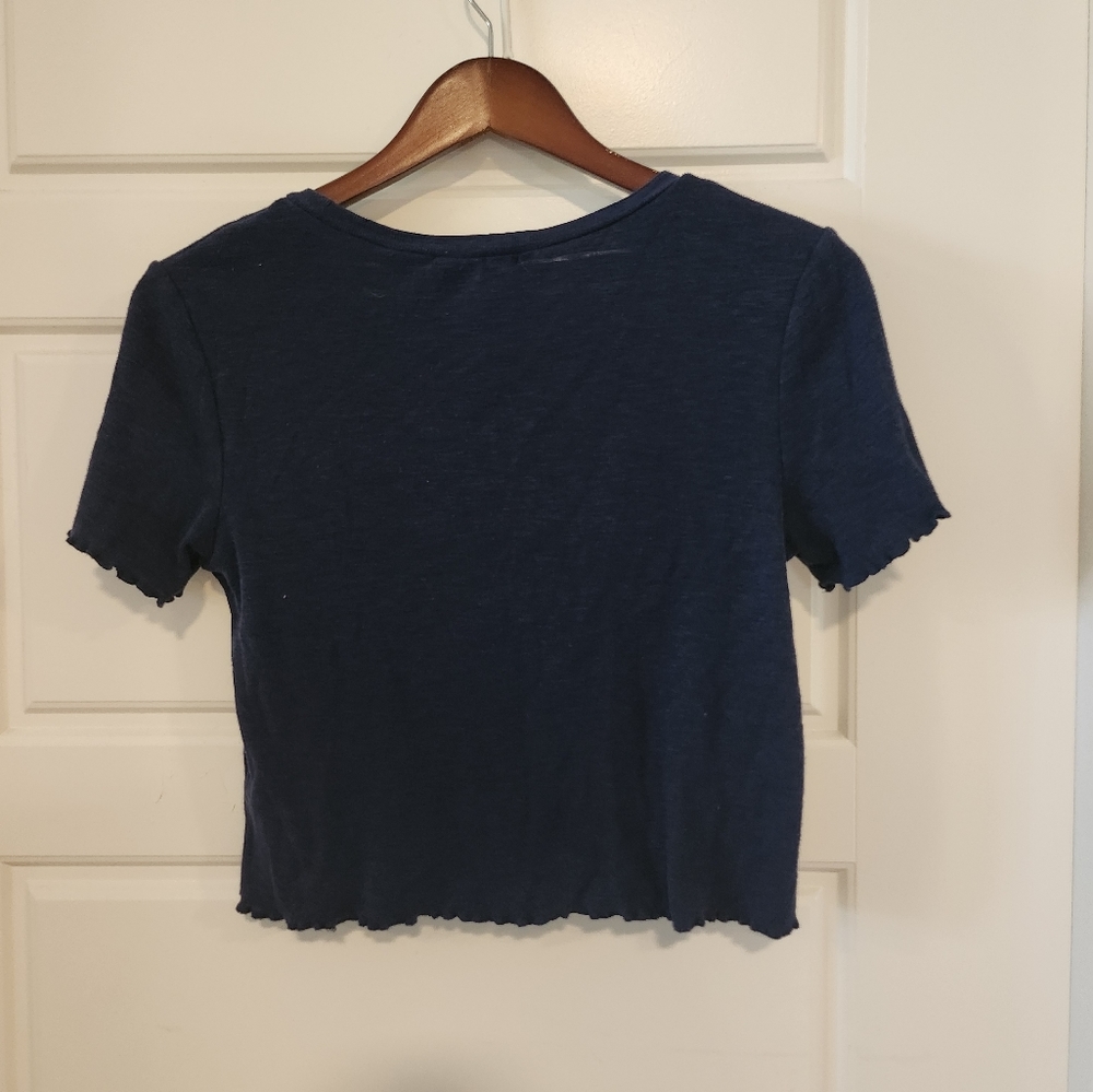 Heiny Collection Blue Crop Top - Picture 2 of 2